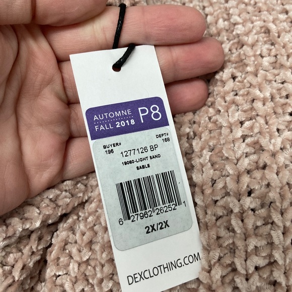 NWT Dex cream chenille pearled sweater - Picture 4 of 4